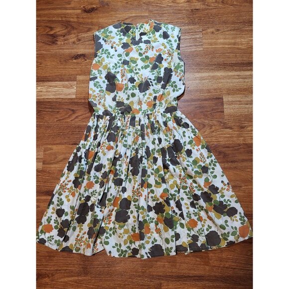 Vtge Stacy Ames Mod Floral Dropped Waist Floral Dress - Picture 3 of 13